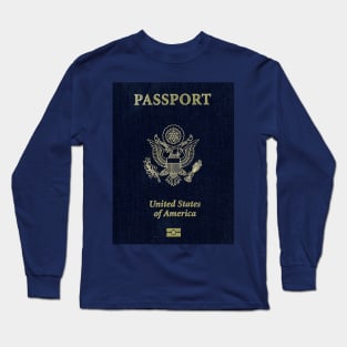 Travel Passport Entry Visa USA Long Sleeve T-Shirt